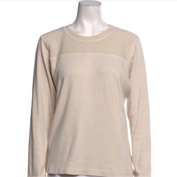 imogene + willie Tops - imogene + willie Cream Long Sleeve Varsity Tee